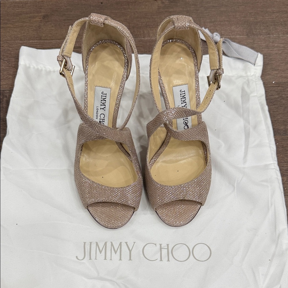 Jimmy Choo Beige Strappy Heels